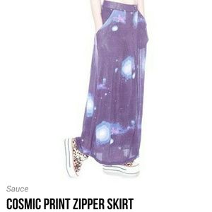 ISO SAUCE COSMIC GALAXY ZIPPER SKIRT